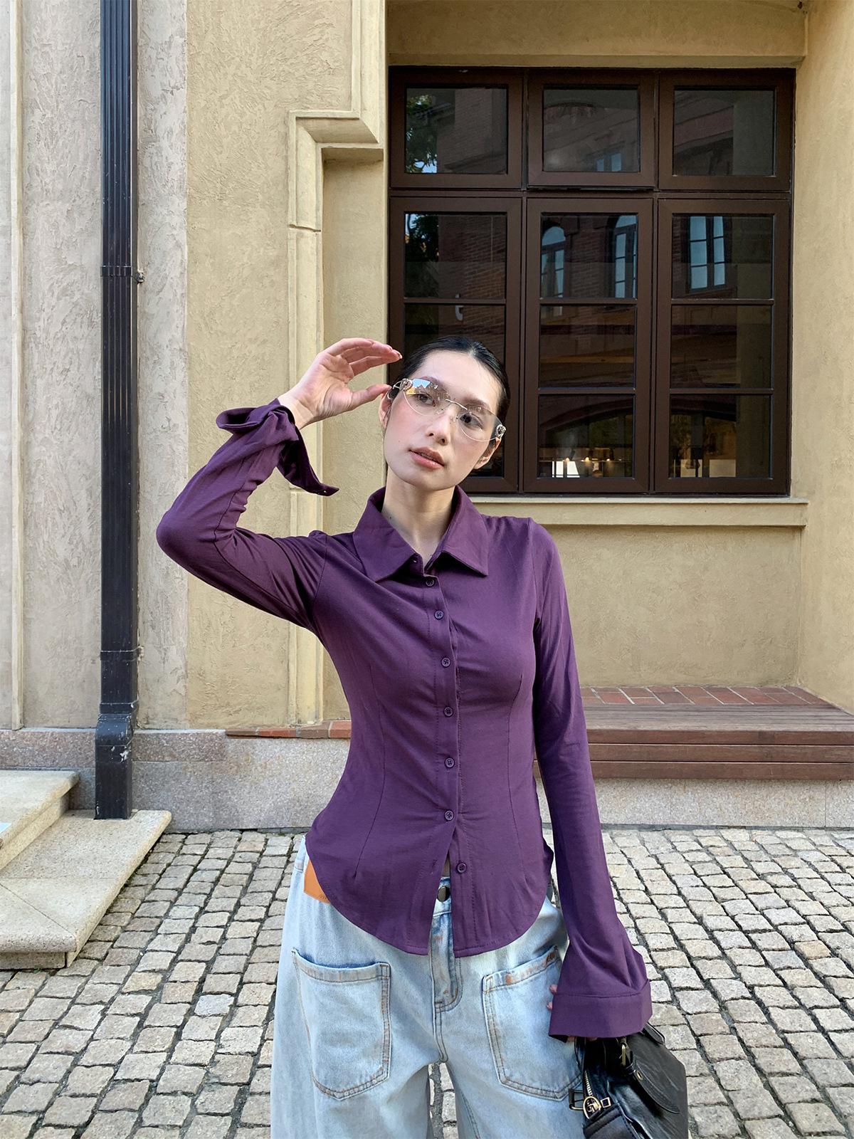 American Style Waist-Cinched Long-Sleeve Tencel Shirt for Women, 2025 Autumn/Winter with Micro-Flare Sleeves. One Size фиолетовый
American Style Waist-Cinched Long-Sleeve Tencel Shirt for Women, 2025 Autumn/Winter with Micro-Flare Sleeves. One Size фиолетовый