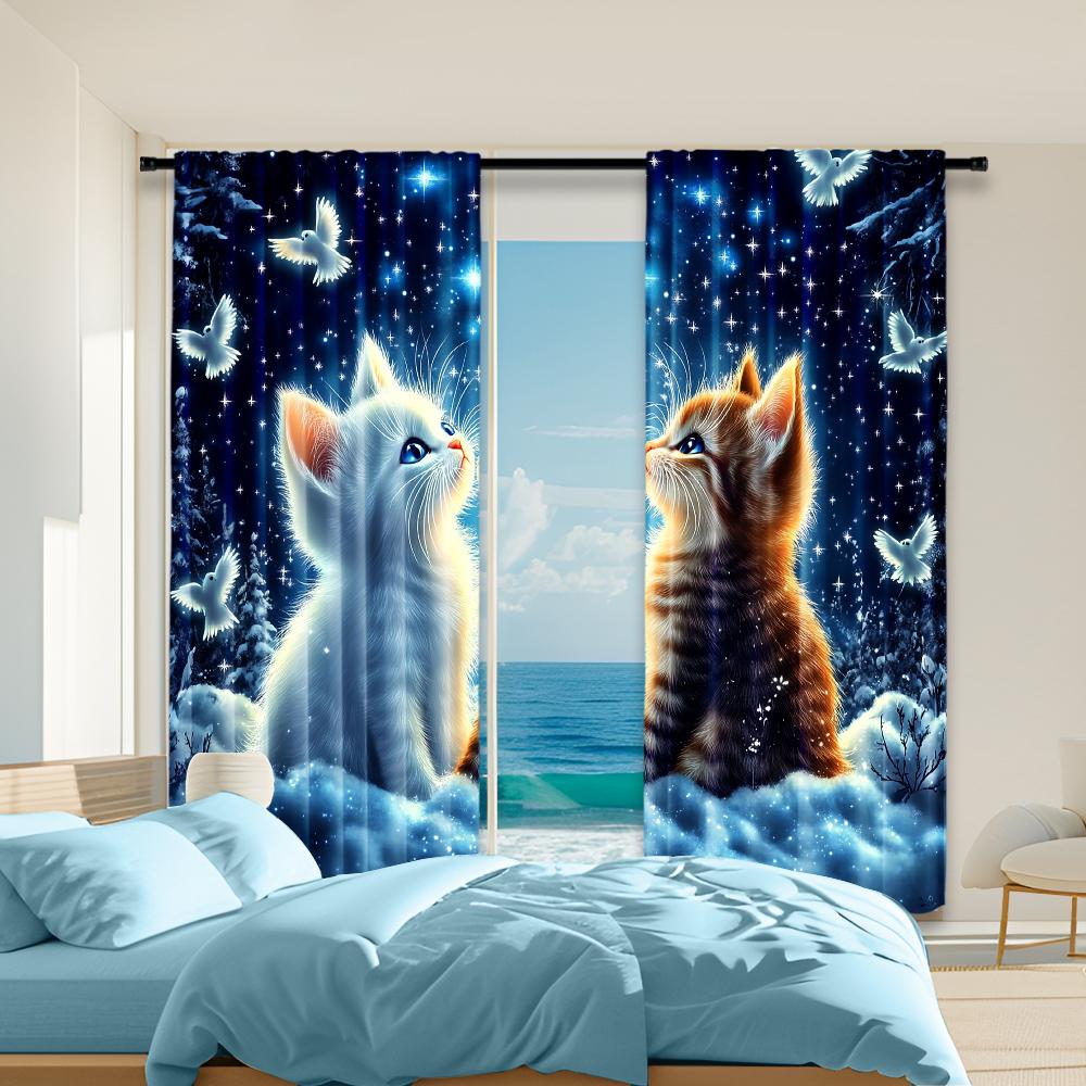 2Pcs Adorable Cat And Star Print Polyester Window Curtains Rod Pocket Design For Easy Hanging Home Decor Perfect For Bedroom 100*130 Rod Pocket 1pcs
2Pcs Adorable Cat And Star Print Polyester Window Curtains Rod Pocket Design For Easy Hanging Home Decor Perfect For Bedroom 100*130 Rod Pocket 1pcs
