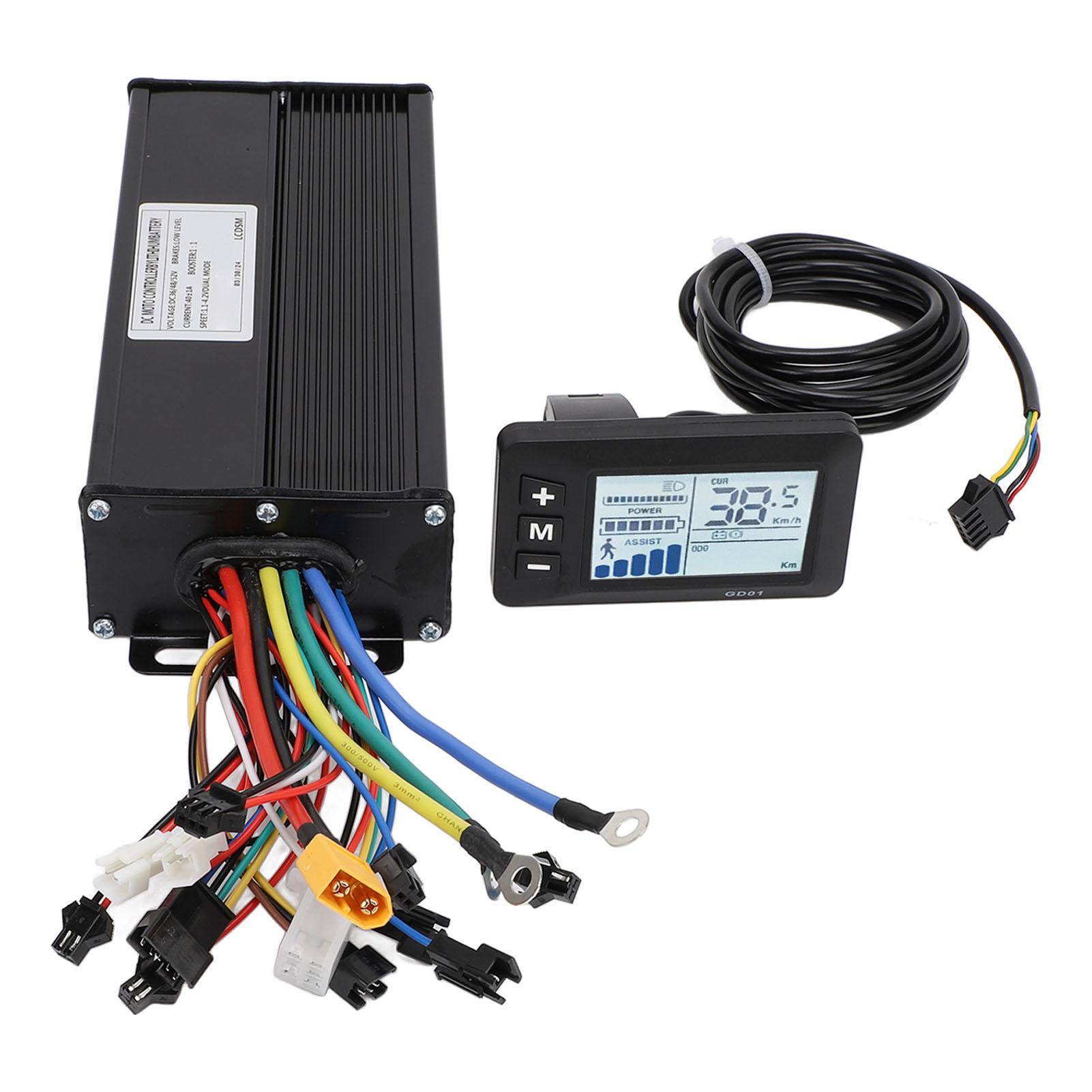Electric Cycle Conversion Kit 36V 48V 52V 40A Sine Wave Brushless Controller and GD01 LCD Display for Repair Replacement
Electric Cycle Conversion Kit 36V 48V 52V 40A Sine Wave Brushless Controller and GD01 LCD Display for Repair Replacement