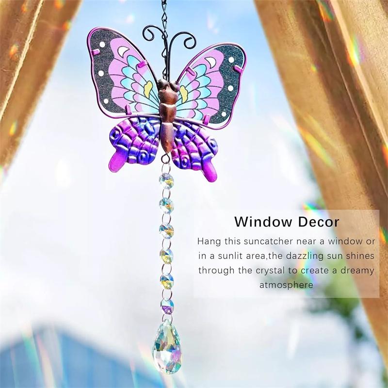 Colorful Purple Gold Pendant Garden Suncatcher Wind Chimes Chain Rainbow Prism For Home Window Party Decoration Dragonfly
Colorful Purple Gold Pendant Garden Suncatcher Wind Chimes Chain Rainbow Prism For Home Window Party Decoration Dragonfly