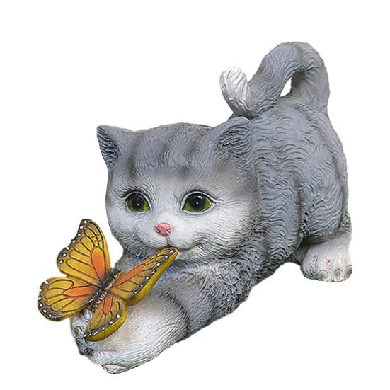 Solar Garden Cute Cat Statue with LED Butterfly Light Outdoor Waterproof Resin Sculpture for Porch Patio Balcony Lawn Yard Decor A
Solar Garden Cute Cat Statue with LED Butterfly Light Outdoor Waterproof Resin Sculpture for Porch Patio Balcony Lawn Yard Decor A