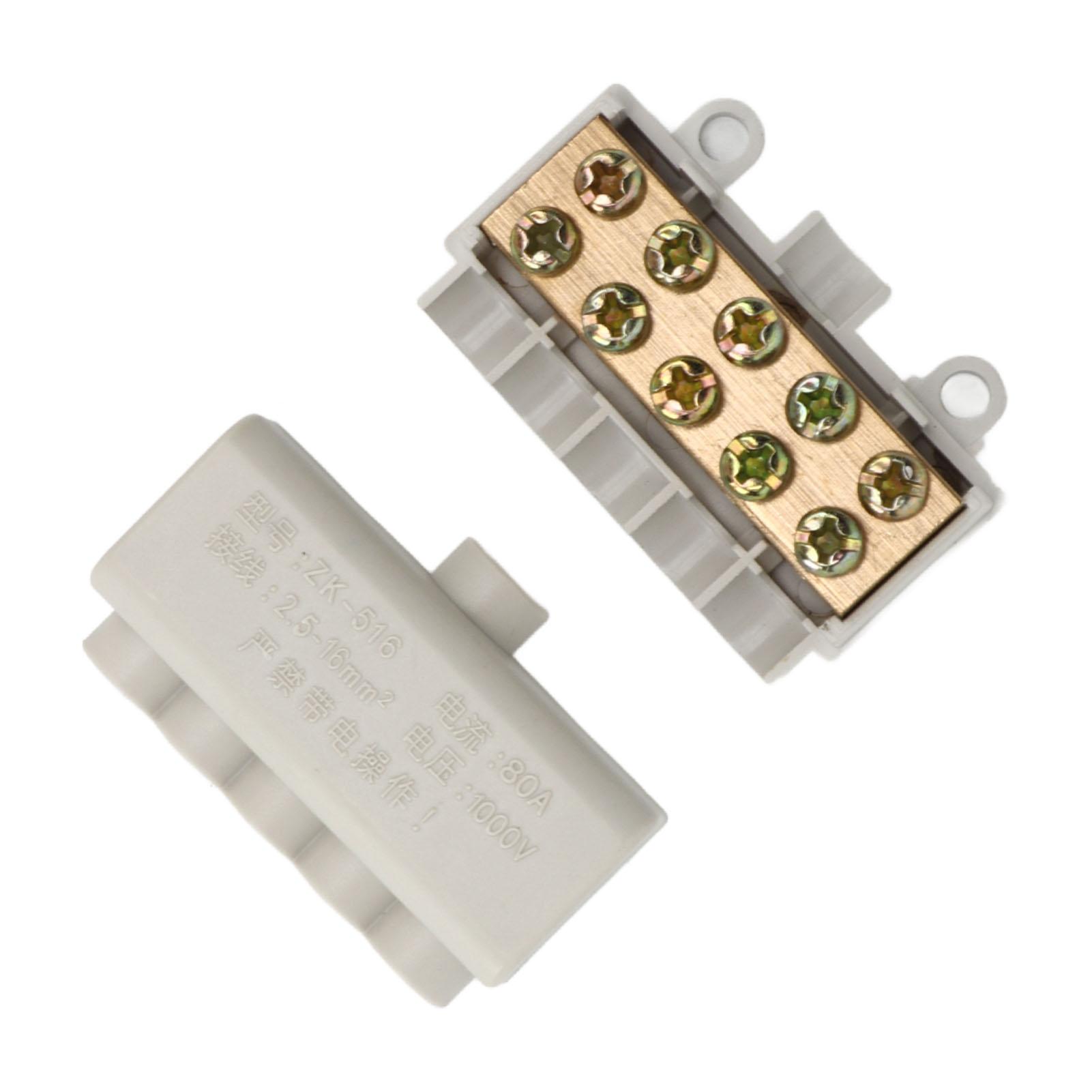 Splitter Wire Connector 1 in 4 Out High Power Brass Conductor Quick Wiring Terminal Block 80A 1000V 4pcs
Splitter Wire Connector 1 in 4 Out High Power Brass Conductor Quick Wiring Terminal Block 80A 1000V 4pcs