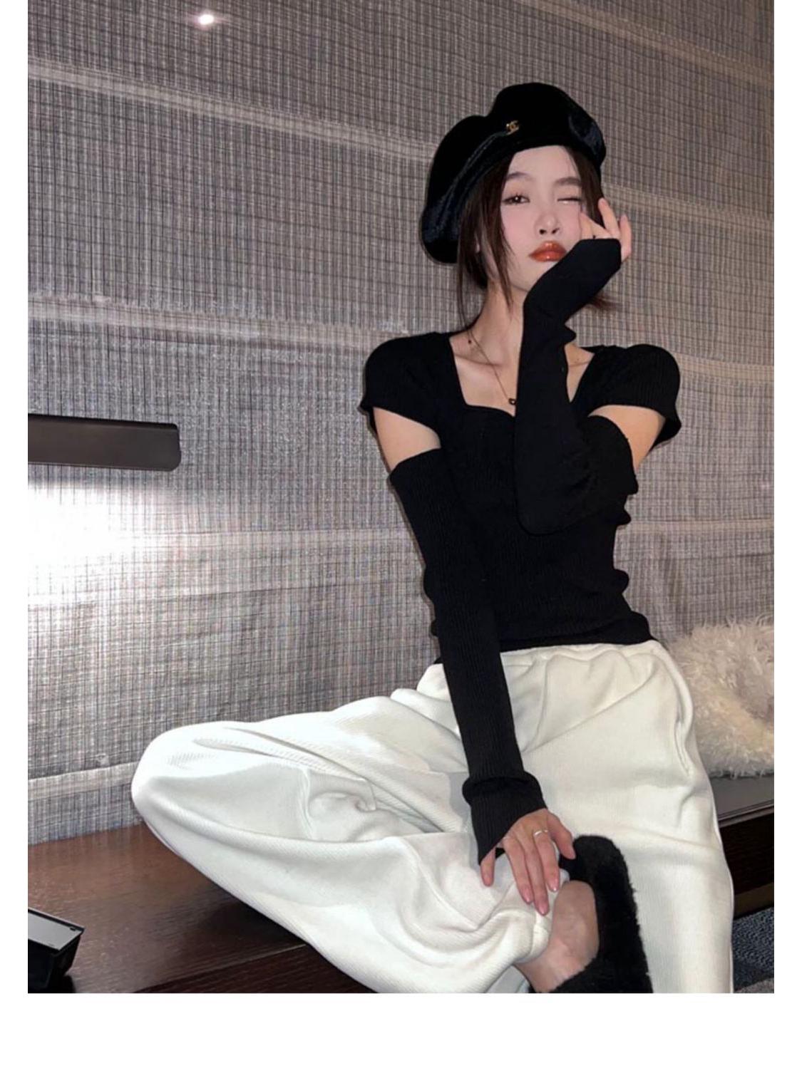 Women s Spicy Girl Square Neck Knitted Pullover - Chic Long Sleeve Slim-Fit Top for Autumn/Winter One Size чорний
Women s Spicy Girl Square Neck Knitted Pullover - Chic Long Sleeve Slim-Fit Top for Autumn/Winter One Size чорний