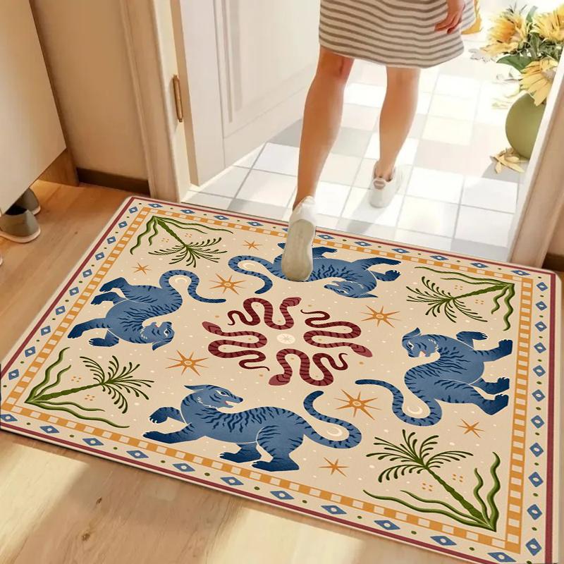 Bohemian Retro Snake Tiger Pattern Entryway Carpet Indoor Outdoor Area Rug Home Decoration Door Mat Washable Floor Cover 40cm x 60cm
Bohemian Retro Snake Tiger Pattern Entryway Carpet Indoor Outdoor Area Rug Home Decoration Door Mat Washable Floor Cover 40cm x 60cm