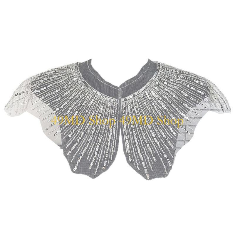 49MD Blingbling Beaded Lapel Appliques Sewing Collar Dress Patches for DIY Crafts серебряный
49MD Blingbling Beaded Lapel Appliques Sewing Collar Dress Patches for DIY Crafts серебряный