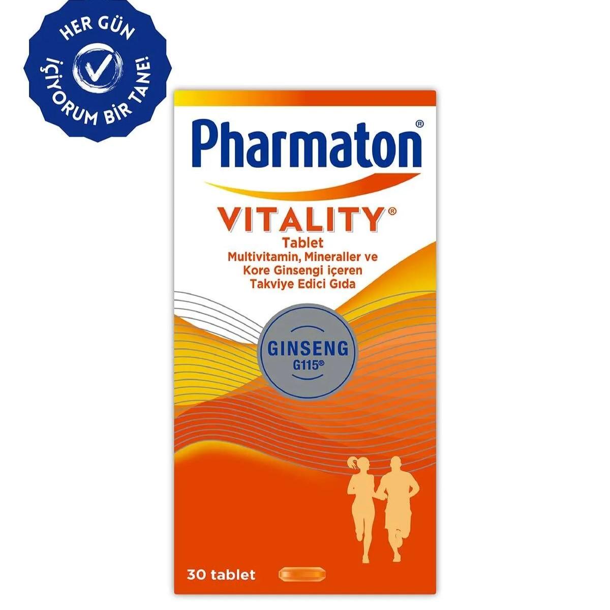 Pharmaton Vitality - Multivitamin, Minerals, and Korean Ginseng G115® Supplement, 30 Tablets
Pharmaton Vitality - Multivitamin, Minerals, and Korean Ginseng G115® Supplement, 30 Tablets