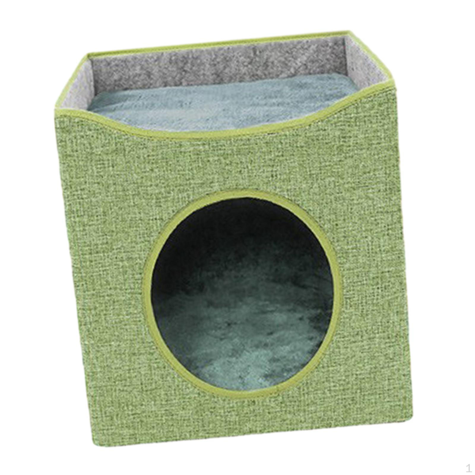 Cat Bed Cube House Double Layer with Sided Cushion Cute Soft Pet Sleeping Foldable Cave світло-зелений колір
Cat Bed Cube House Double Layer with Sided Cushion Cute Soft Pet Sleeping Foldable Cave світло-зелений колір