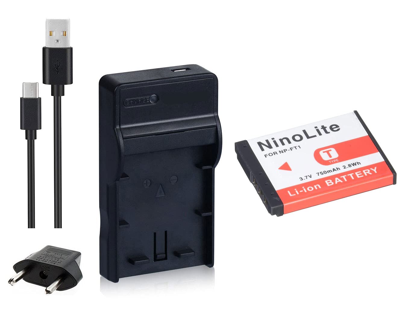 Набір NinoLite, сумісний із зарядним пристроєм типу USB, закордонний запасний штекер, сумісний із Sony, 3 компоненти NP-FT1 + + dc02npft1_t.k.gai
Набір NinoLite, сумісний із зарядним пристроєм типу USB, закордонний запасний штекер, сумісний із Sony, 3 компоненти NP-FT1 + + dc02npft1_t.k.gai