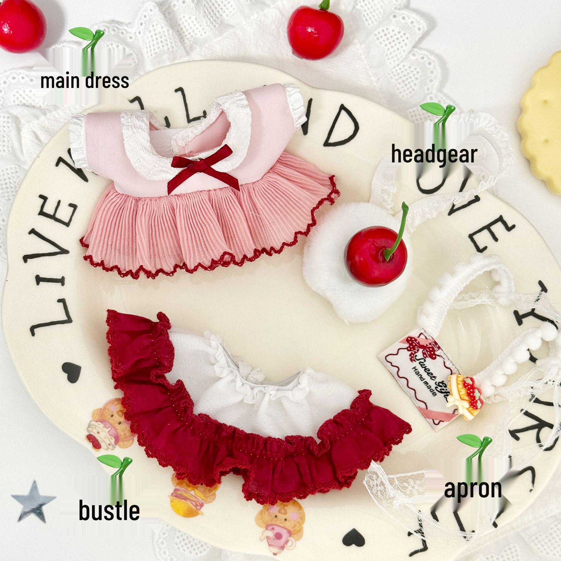 Cherry Cake Skirt Set for 10cm Doll - Cute Cotton Dress-Up Clothes Clothes Only, Doll Not Included
Cherry Cake Skirt Set for 10cm Doll - Cute Cotton Dress-Up Clothes Clothes Only, Doll Not Included