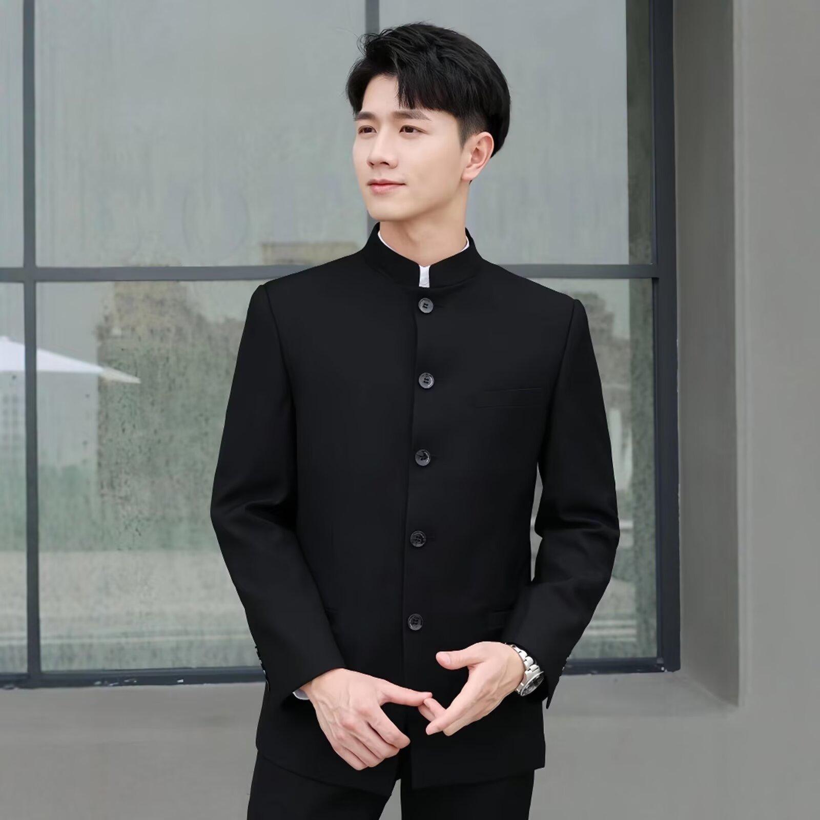 Приталенный костюм Тан в стиле ретро для молодых мужчин: Студенческая одежда 4 мая и мужской костюм Чжуншань 5XL чёрный
Приталенный костюм Тан в стиле ретро для молодых мужчин: Студенческая одежда 4 мая и мужской костюм Чжуншань 5XL чёрный