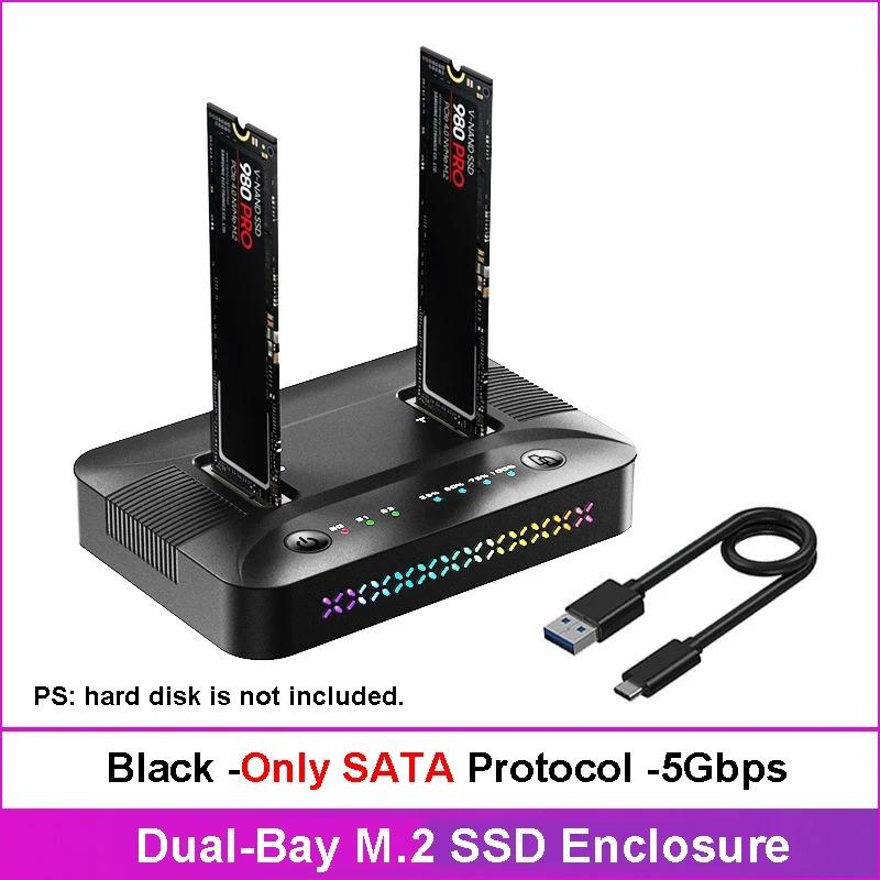 Подвійний док-станція для M.2 SSD Type C USB 3.1 10Gbps M.2 NVME SATA NGFF Подвійний протокол Корпус для SSD Офлайн-клонування Дуплікатор жорстких дисків Only SATA 5Gbps
Подвійний док-станція для M.2 SSD Type C USB 3.1 10Gbps M.2 NVME SATA NGFF Подвійний протокол Корпус для SSD Офлайн-клонування Дуплікатор жорстких дисків Only SATA 5Gbps