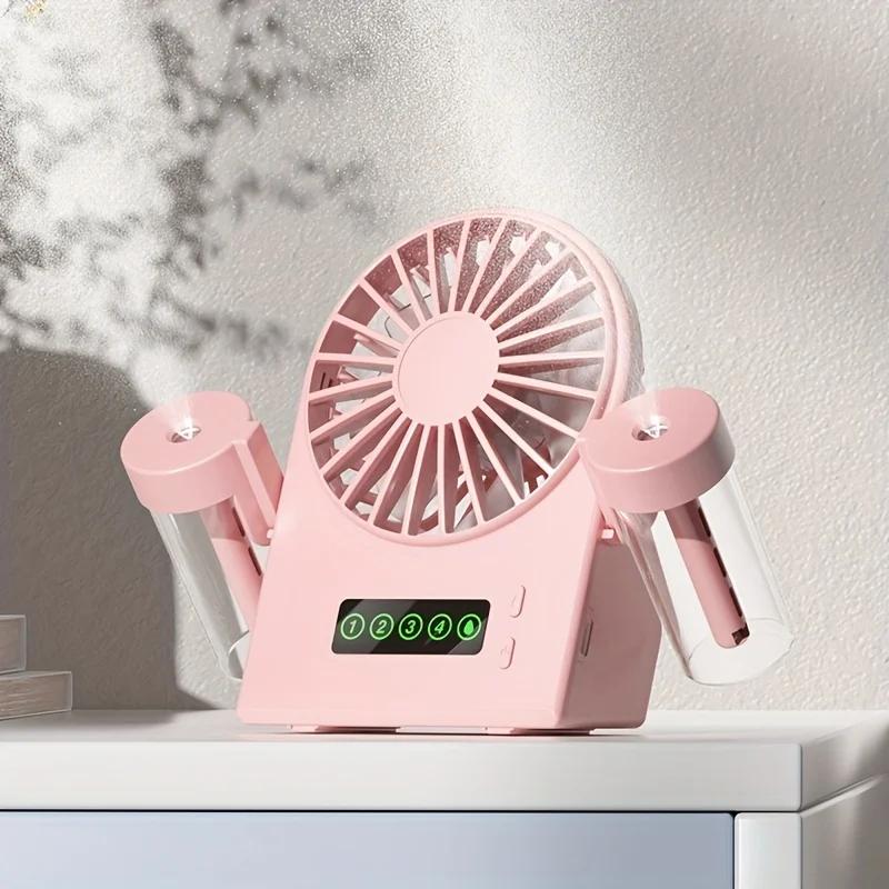 USB Rechargeable Dual Mode Fan 1200mAh Battery Adjustable Speeds Rotating Head Cool Mist Spray Digital Display Portable for Home розовый
USB Rechargeable Dual Mode Fan 1200mAh Battery Adjustable Speeds Rotating Head Cool Mist Spray Digital Display Portable for Home розовый