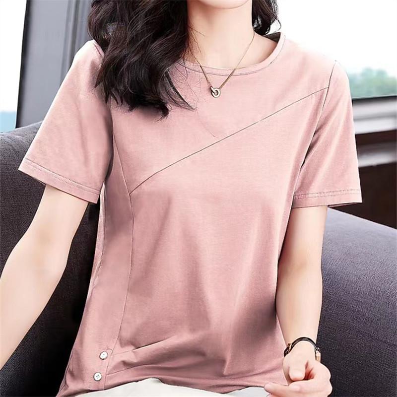 Women s Plus Size Solid Color Short Sleeve T-shirt - 2026 Summer Style for Middle-aged Mothers, Loose and Fashionable Top XL рожевий
Women s Plus Size Solid Color Short Sleeve T-shirt - 2026 Summer Style for Middle-aged Mothers, Loose and Fashionable Top XL рожевий