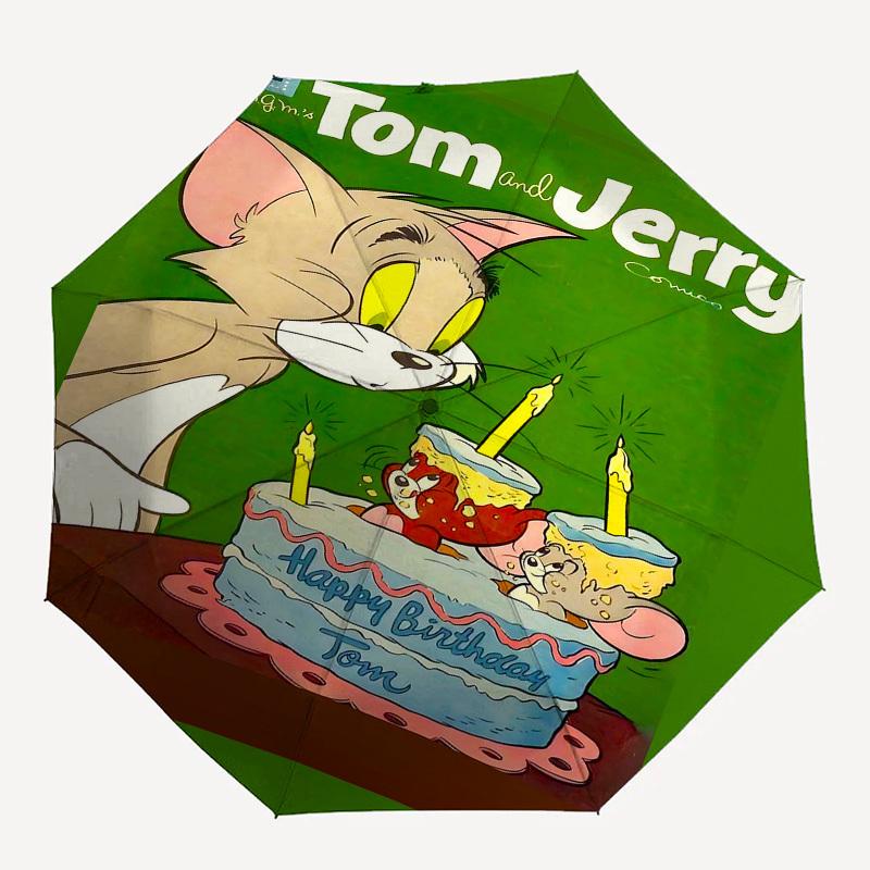 1pc Tom Jerry Automatic Folding Umbrella - Compact 8-Rib Design, Durable Plastic & Iron1126L
1pc Tom Jerry Automatic Folding Umbrella - Compact 8-Rib Design, Durable Plastic & Iron1126L