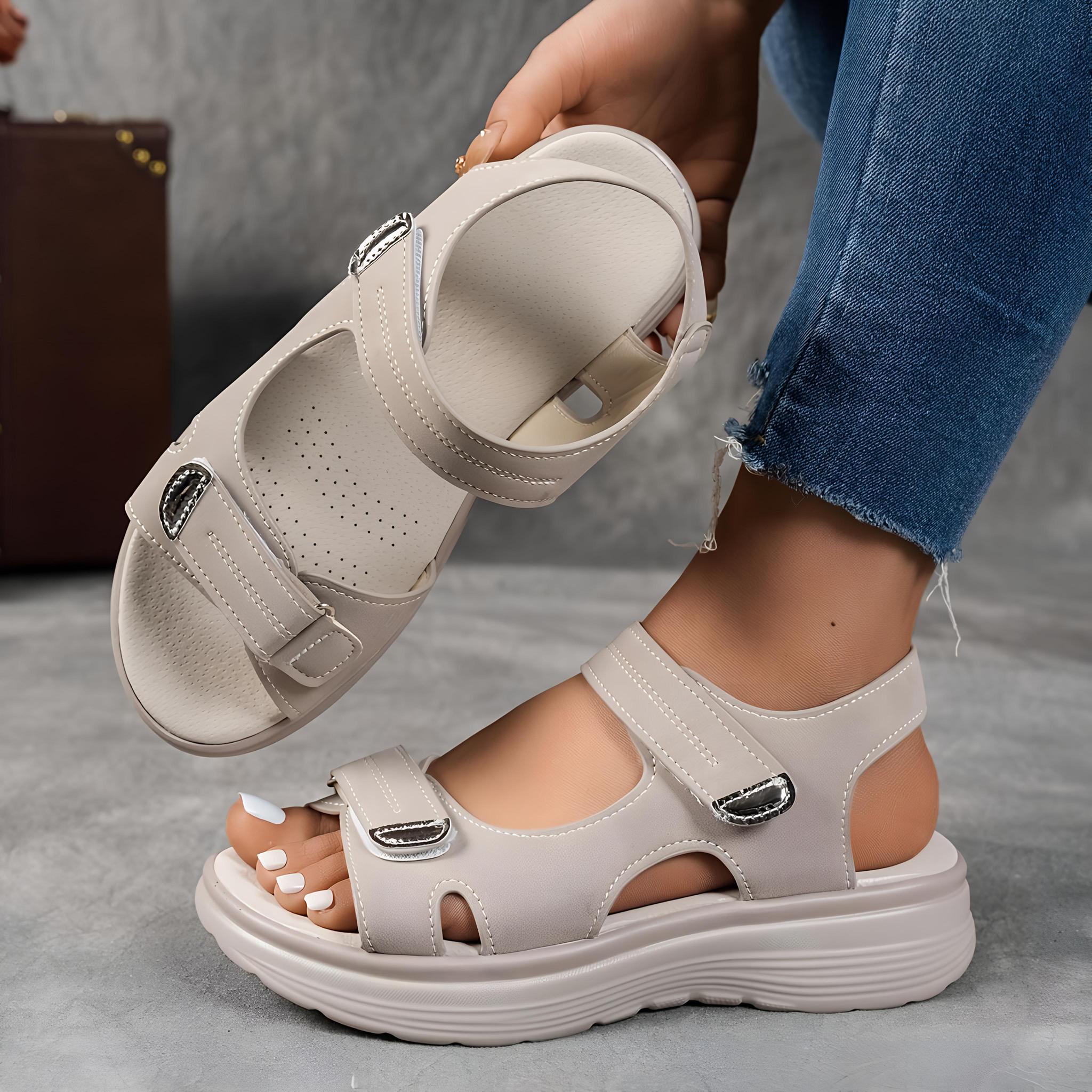 Ladies Comfortable Wedge Sandals Fashion Summer Sandals Women s Sports Style Wedge Slippers Lightweight Velcro Beach Sandals 35EU/CN36 кавовий
Ladies Comfortable Wedge Sandals Fashion Summer Sandals Women s Sports Style Wedge Slippers Lightweight Velcro Beach Sandals 35EU/CN36 кавовий