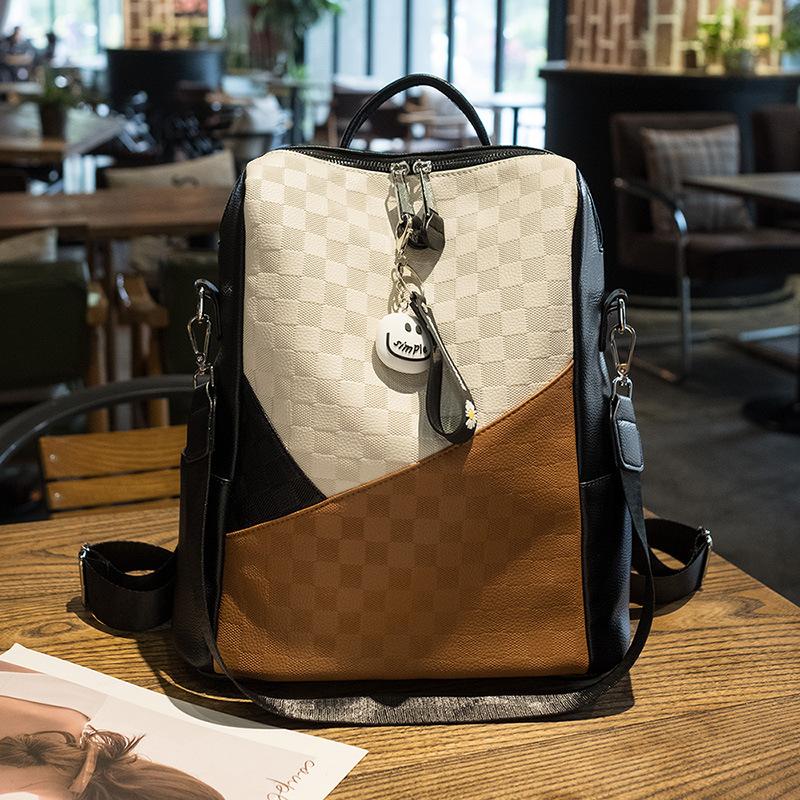 Large checkerboard soft leather backpack women s fashion travel backpack large capacity live broadcast popular couple backpack single package
Large checkerboard soft leather backpack women s fashion travel backpack large capacity live broadcast popular couple backpack single package