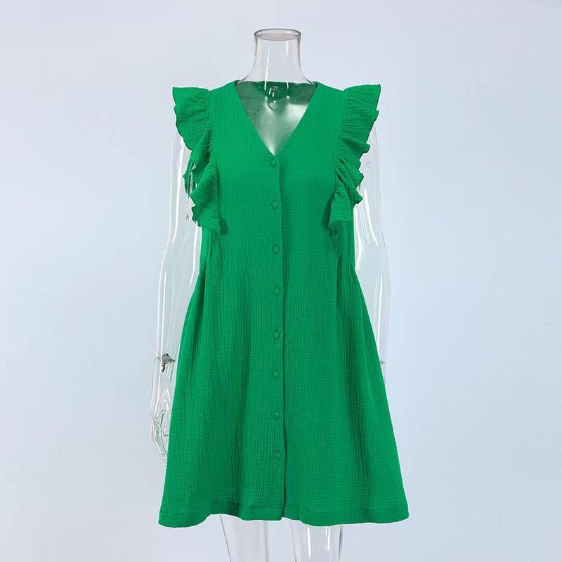 Новинка Новое поступление Модный стиль Воланы Повседневное Платье-рубашка жилет с V-образным вырезом Платье с воланами и V-образным вырезом Green M
Новинка Новое поступление Модный стиль Воланы Повседневное Платье-рубашка жилет с V-образным вырезом Платье с воланами и V-образным вырезом Green M