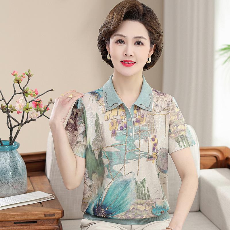 Summer 2026 Ice Silk Lapel T-shirt for Middle-aged and Elderly Women 5XL (recommended 150-165 jin) синий
Summer 2026 Ice Silk Lapel T-shirt for Middle-aged and Elderly Women 5XL (recommended 150-165 jin) синий