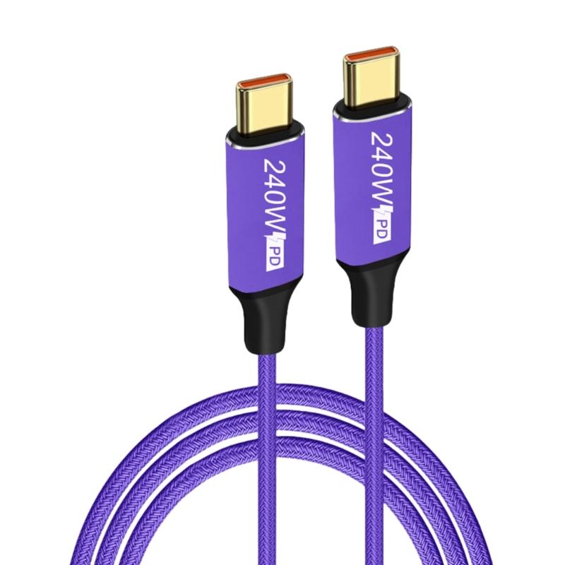 Type-C to Type-C PD240W Fast Charging Cable with Stable EMAKER Chip 480Mbps Data Transfer Straight/Curved Head Nylon Cord
Type-C to Type-C PD240W Fast Charging Cable with Stable EMAKER Chip 480Mbps Data Transfer Straight/Curved Head Nylon Cord