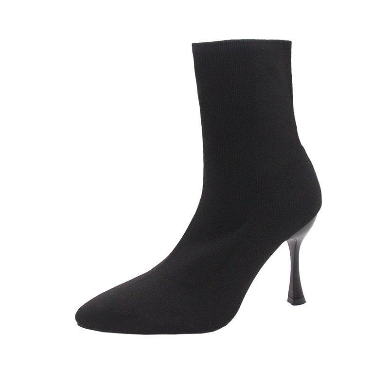 New autumn and winter new fine heel knitted wool pointed socks boots high heel short boots show large size women s shoes 40
New autumn and winter new fine heel knitted wool pointed socks boots high heel short boots show large size women s shoes 40