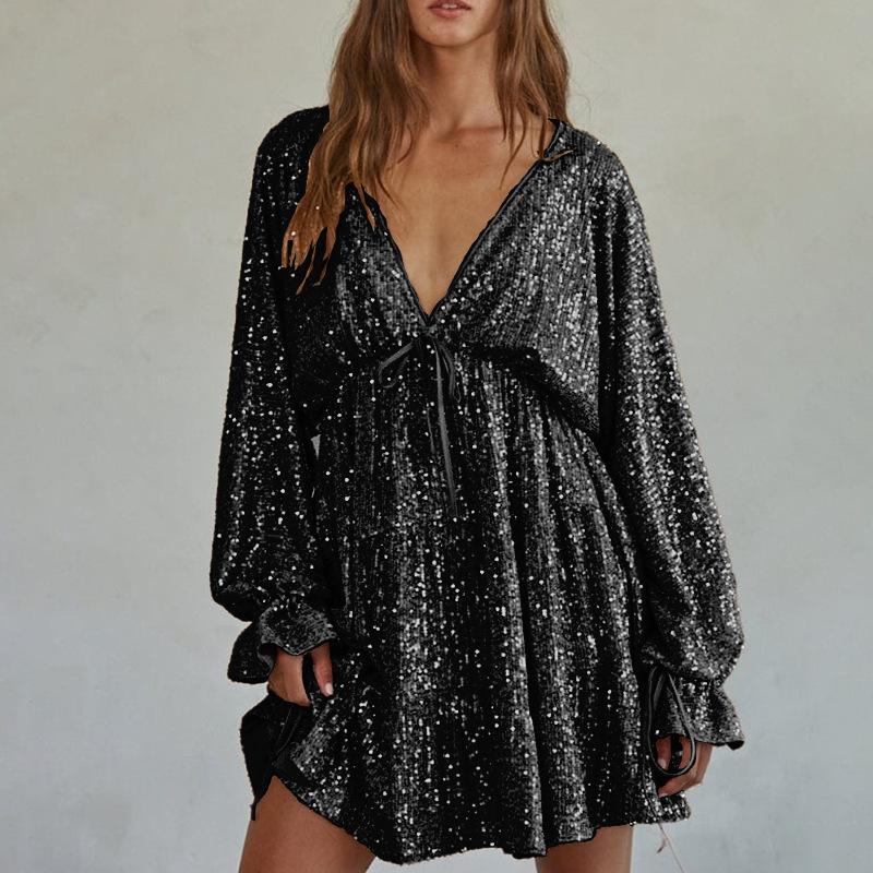 New Strap V-Neck Sequin Skirt Sexy Spice Skirt Drape High-End Dress Women S Summer High-End XXL
New Strap V-Neck Sequin Skirt Sexy Spice Skirt Drape High-End Dress Women S Summer High-End XXL