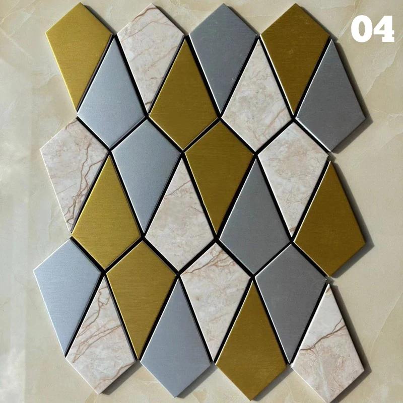 1pc Irregularly Shaped Mosaic Tile Self-Adhesive Wall Sticker Aluminum Composite Panel Kitchen Bathroom Decorative Wall Sticker
1pc Irregularly Shaped Mosaic Tile Self-Adhesive Wall Sticker Aluminum Composite Panel Kitchen Bathroom Decorative Wall Sticker