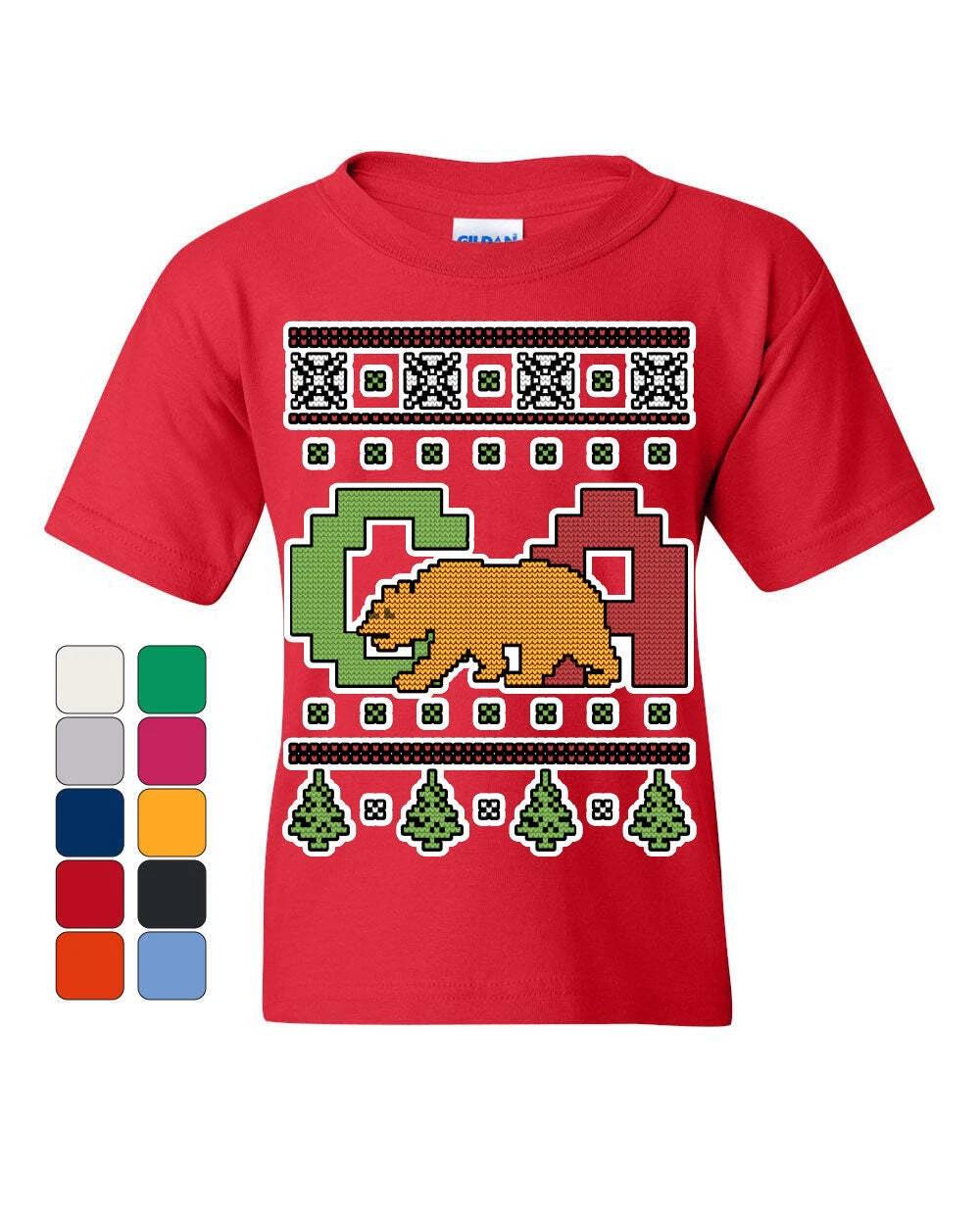 California Republic Ugly Sweater Youth kids boys T-Shirt Christmas Xmas CA Bear Kids Tee 130
California Republic Ugly Sweater Youth kids boys T-Shirt Christmas Xmas CA Bear Kids Tee 130