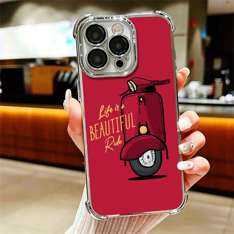 Retro Scooter Soft Phone Case For iPhone 15 16 17 Air 14 Pro Max 16E Plus 13 12 Mini Plating Anti-Fall Fundas iPhone 12 Pro
Retro Scooter Soft Phone Case For iPhone 15 16 17 Air 14 Pro Max 16E Plus 13 12 Mini Plating Anti-Fall Fundas iPhone 12 Pro