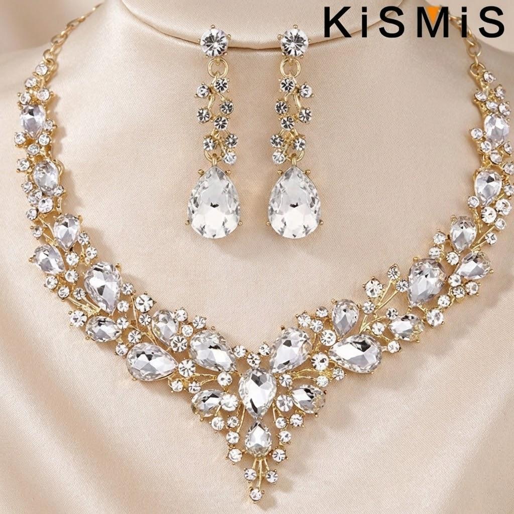 Elegant Bridal Jewelry Set Crystal Rhinestone Necklace Earrings Wedding Valentine Gift Teardrop Cluster Dangle Statement Set золотой
Elegant Bridal Jewelry Set Crystal Rhinestone Necklace Earrings Wedding Valentine Gift Teardrop Cluster Dangle Statement Set золотой