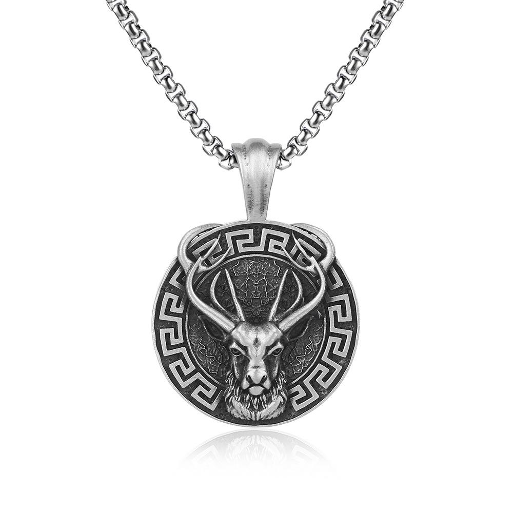 Vintage Christmas Reindeer Pendant Necklace: Stainless Steel Hip Hop Jewelry for Men & Women чорний
Vintage Christmas Reindeer Pendant Necklace: Stainless Steel Hip Hop Jewelry for Men & Women чорний
