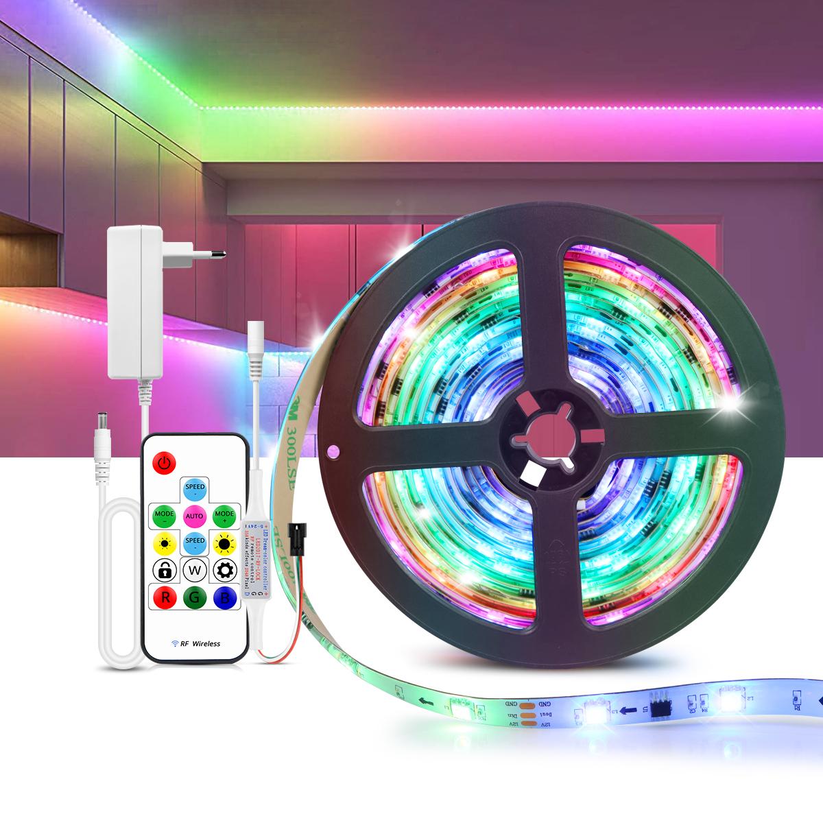 Smart WS2811 Dream Color Light Клейкая лента RF Управление Светодиодная лента Светодиодная лампа Подсветка 220 В 110 В до 12 В Светодиодный ТВ Потолочный настенный светильник с вилкой европейского стандарта
Smart WS2811 Dream Color Light Клейкая лента RF Управление Светодиодная лента Светодиодная лампа Подсветка 220 В 110 В до 12 В Светодиодный ТВ Потолочный настенный светильник с вилкой европейского стандарта