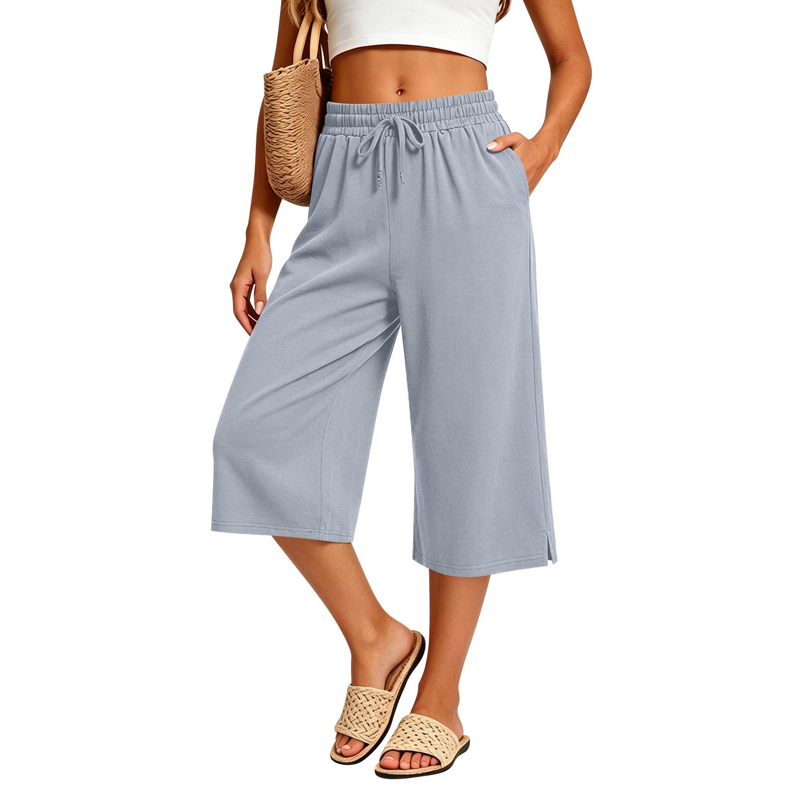 Womens pants wide leg cropped pants for women with elastic waistband drawstring casual loose fit Womens pants pants for women XXL
Womens pants wide leg cropped pants for women with elastic waistband drawstring casual loose fit Womens pants pants for women XXL