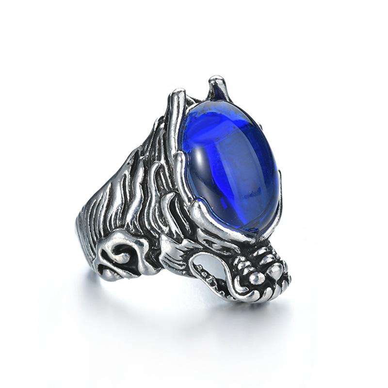 Retro Dragon Head Red Blue Resin Gem Ring For Men Punk Gothic Rock Hiphop Open Ring Handmade Bikers Accessories Man Gift resizable
Retro Dragon Head Red Blue Resin Gem Ring For Men Punk Gothic Rock Hiphop Open Ring Handmade Bikers Accessories Man Gift resizable