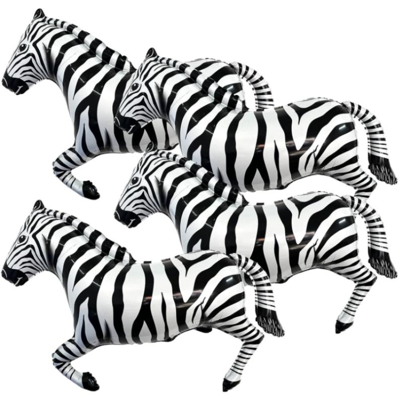 Four large-sized zebra aluminum film balloons, suitable for animal-themed parties and birthday parties
Four large-sized zebra aluminum film balloons, suitable for animal-themed parties and birthday parties