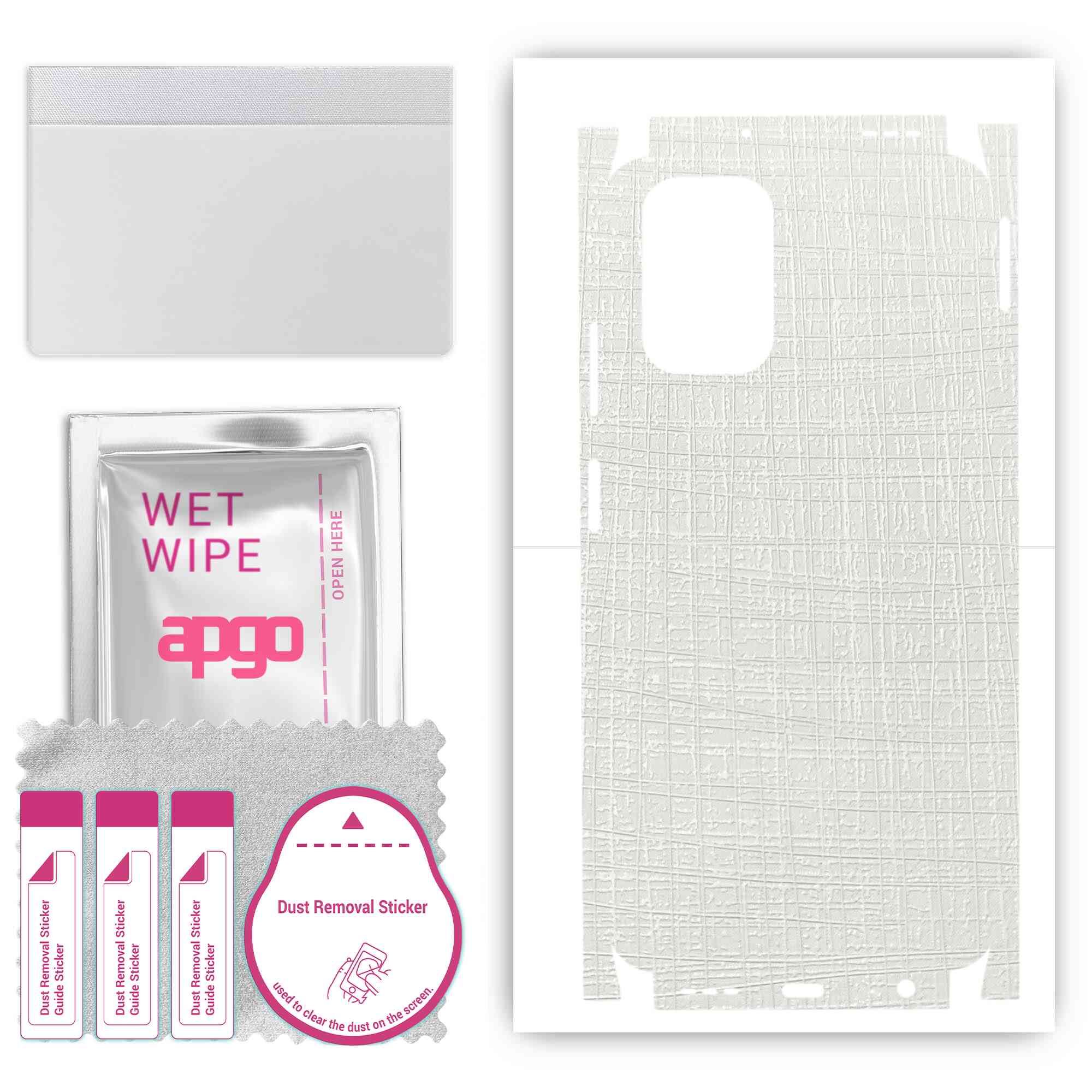 apgo Protective Skin Sticker for the back+sides compatible with Xiaomi Poco M5s, Full Wrap Film, Foil, Vinyl - Pattern White Fabric
apgo Protective Skin Sticker for the back+sides compatible with Xiaomi Poco M5s, Full Wrap Film, Foil, Vinyl - Pattern White Fabric