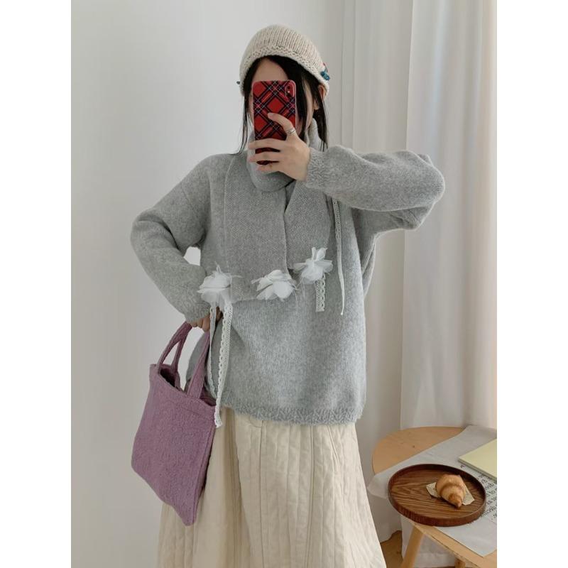 Осень и зима новый свободный дизайн шарф вязаный свитер топ мягкий восковой цветочный свитер пуловер женщина one size fits all серый
Осень и зима новый свободный дизайн шарф вязаный свитер топ мягкий восковой цветочный свитер пуловер женщина one size fits all серый