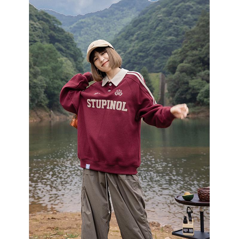 Women s Trendy Retro Embroidered Preppy Polo Shirt - Long-Sleeved, Loose Fit, Color Block Lapel Sweatshirt L (recommended 100-125 jin)
Women s Trendy Retro Embroidered Preppy Polo Shirt - Long-Sleeved, Loose Fit, Color Block Lapel Sweatshirt L (recommended 100-125 jin)