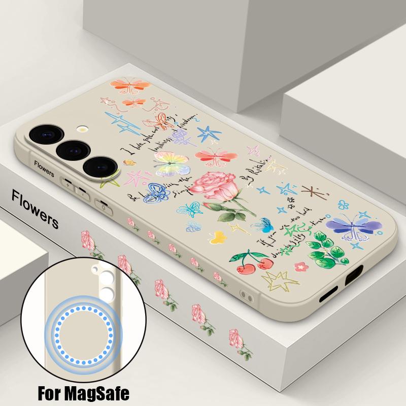 Colorful Floral Butterfly Print Magnetic Case For Samsung S24 Ultra S23 FE S22 S21 Plus S20 FE for MagSafe Shockproof Soft TPU Lanyard Phone Cover Samsung S24 чёрный
Colorful Floral Butterfly Print Magnetic Case For Samsung S24 Ultra S23 FE S22 S21 Plus S20 FE for MagSafe Shockproof Soft TPU Lanyard Phone Cover Samsung S24 чёрный