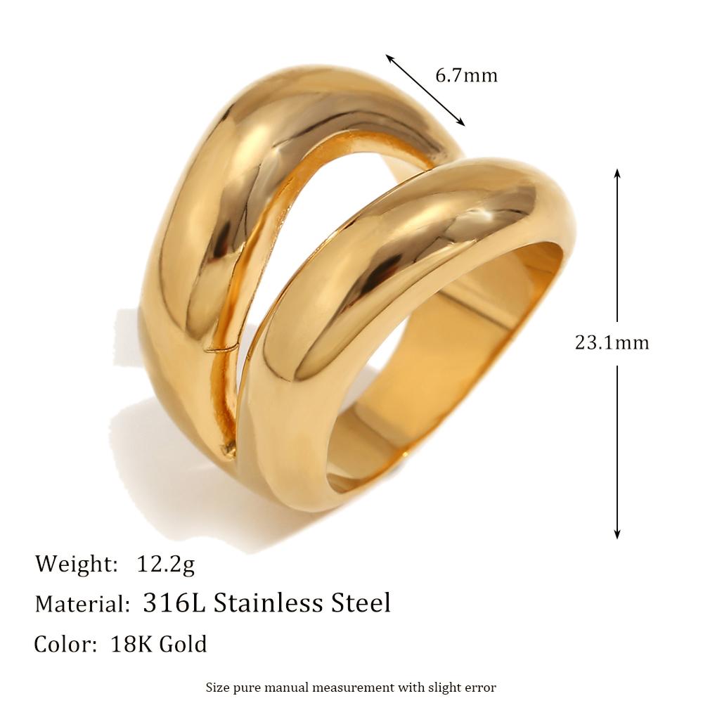 MamacitaSlay Modern Double Lips Rings 18K Gold Plated Silver Color Stainless Steel Ring Woman Daily Jewelry Finger Decoration 7 золотой
MamacitaSlay Modern Double Lips Rings 18K Gold Plated Silver Color Stainless Steel Ring Woman Daily Jewelry Finger Decoration 7 золотой