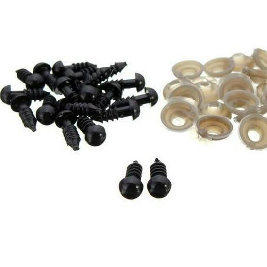 Black Safety Eyes for Toys: 6-20MM, Pack of 20 with Gaskets 6MM Model
Black Safety Eyes for Toys: 6-20MM, Pack of 20 with Gaskets 6MM Model