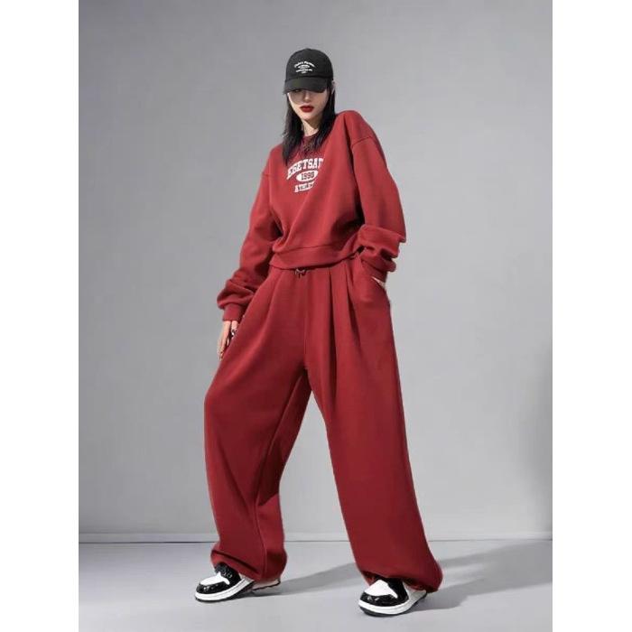 American sweater sportswear set female autumn student fashion hottie fried street casual running two-piece set XXL червоний
American sweater sportswear set female autumn student fashion hottie fried street casual running two-piece set XXL червоний