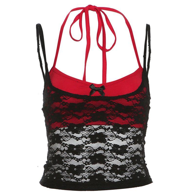 Cross-Border European and American Style 2024Wish New Summer Women s Clothing Sexy Mesh Halter Neck Solid Color Strapless Two-Piece Set Red S
Cross-Border European and American Style 2024Wish New Summer Women s Clothing Sexy Mesh Halter Neck Solid Color Strapless Two-Piece Set Red S