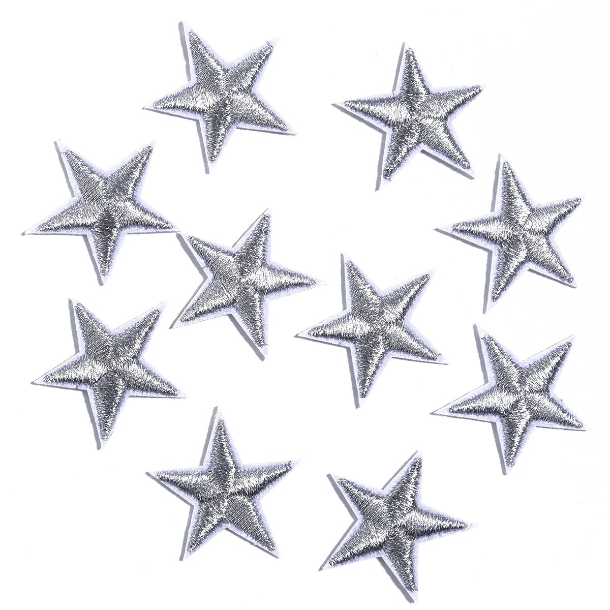10pcs 3cm Small Mini Star Embroidery Iron on Patches for Clothing Diy Clothes Pentagram Appliques Black White Gold Sticker Strip срібний
10pcs 3cm Small Mini Star Embroidery Iron on Patches for Clothing Diy Clothes Pentagram Appliques Black White Gold Sticker Strip срібний