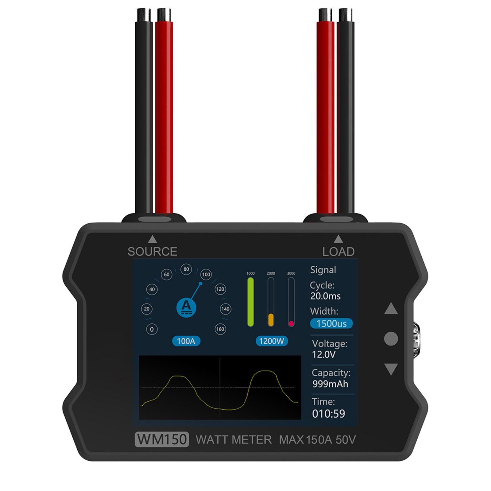 WM150 150A 50V Watt Meter Тести потужності РК-дисплей Тестер напруги струму Вихід ШІМ для дронів
WM150 150A 50V Watt Meter Тести потужності РК-дисплей Тестер напруги струму Вихід ШІМ для дронів