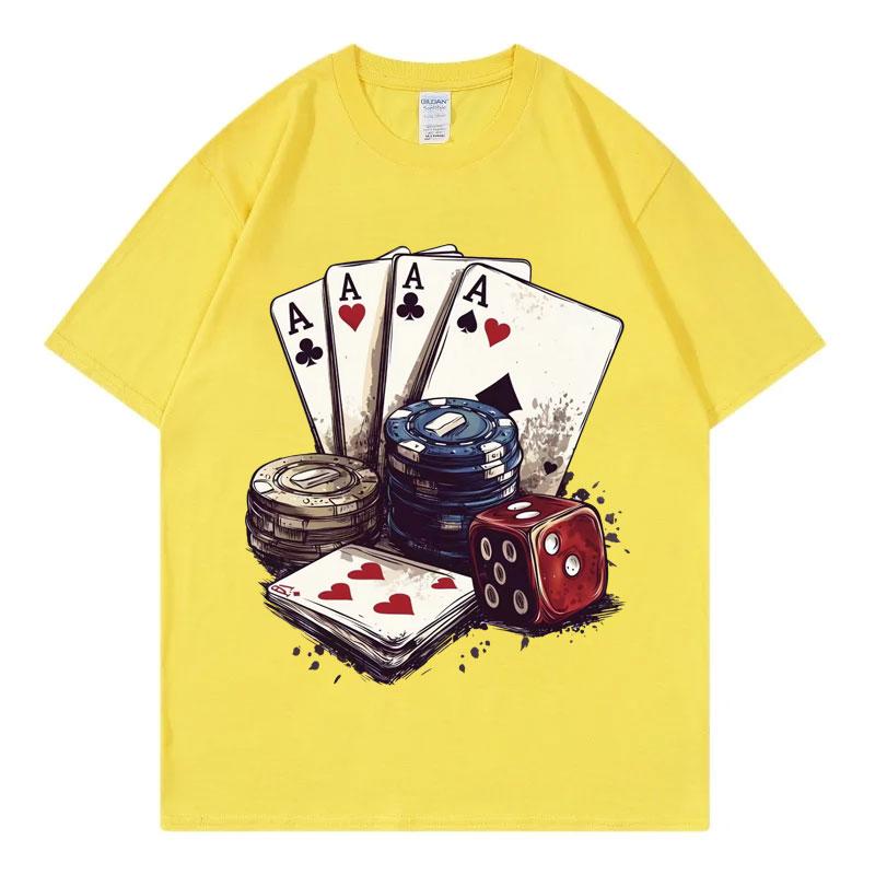 Забавные футболки с графикой казино и покера для мужчин и женщин, модная одежда Y2k, футболка с коротким рукавом, высококачественный хлопок, летние футболки 3XL
Забавные футболки с графикой казино и покера для мужчин и женщин, модная одежда Y2k, футболка с коротким рукавом, высококачественный хлопок, летние футболки 3XL