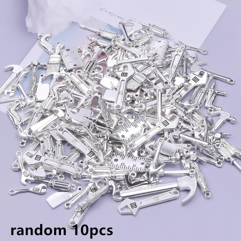 Metal Tool Brush Wrench Pliers Saw Random Mix Charms For Jewelry Making Supplies 10/20/30/50pcs Wholesale Pendant Charm Material
Metal Tool Brush Wrench Pliers Saw Random Mix Charms For Jewelry Making Supplies 10/20/30/50pcs Wholesale Pendant Charm Material