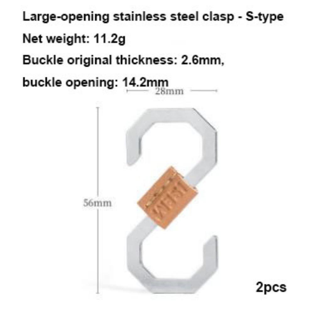 2/5pcs New Stainless Steel Outdoor Hook Double-sided 3 Styles S-shaped Metal Carabiner Portable Storage Hook Camping Accessory
2/5pcs New Stainless Steel Outdoor Hook Double-sided 3 Styles S-shaped Metal Carabiner Portable Storage Hook Camping Accessory