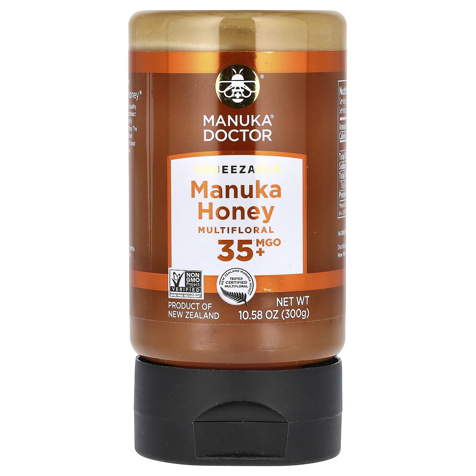 Manuka Doctor, Manuka variety honey, squeezeable variety honey, MGO 35+, 300g (10.58oz)
Manuka Doctor, Manuka variety honey, squeezeable variety honey, MGO 35+, 300g (10.58oz)