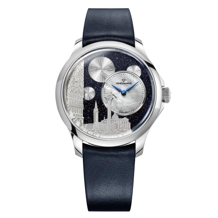 Venezianico Venezianico analog watch REDENTORE Off center dial Aventurine glass and mother of pearl are used on the dial Bellanotte-1221575
Venezianico Venezianico analog watch REDENTORE Off center dial Aventurine glass and mother of pearl are used on the dial Bellanotte-1221575