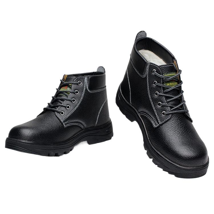 Обувь для страхования труда, стальная сумка, противоударная и устойчивая к проколам, рабочая обувь, мужская, из хлопка, теплая и бархатная, устойчивая к холоду 46